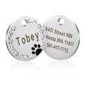Dog ID Tag Customized Engraved Crystal Metal Pet