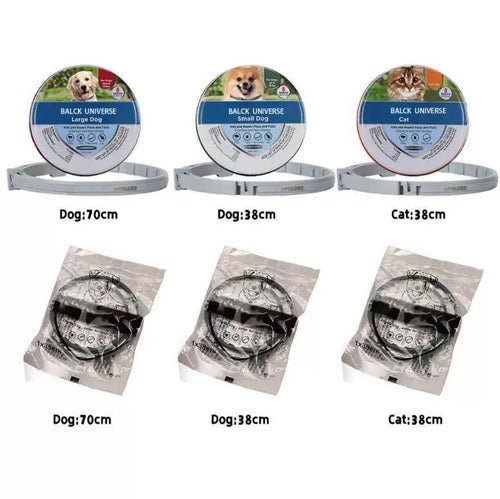 Flea collar for pets, dogs and cats, to deworm and prevent fleas